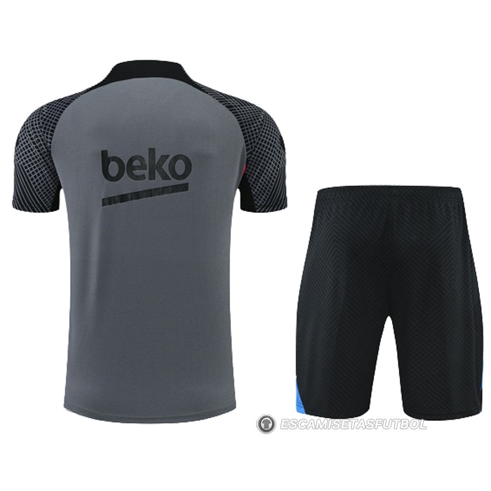 Chandal del Barcelona Manga Corta 22-23 Gris - Pantalon Corto